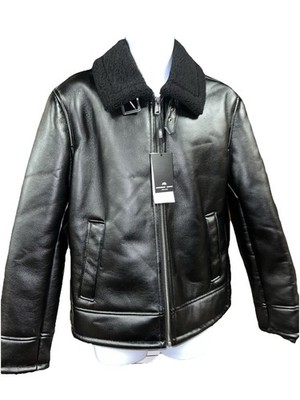Andrew Marc Men's Faux Leather Sherling Jacket Size M NWT