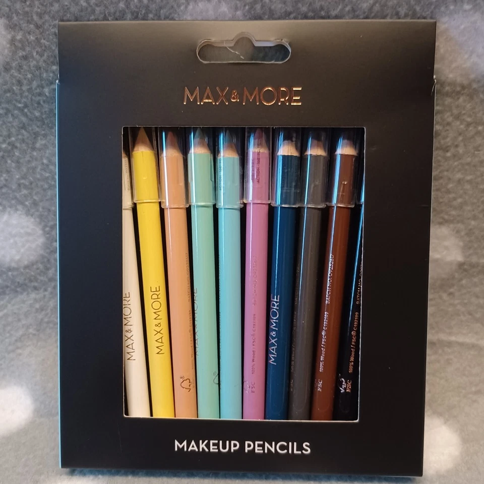 MAX&MORE MAX & MORE Make-up Stifte Set – 10 vegane Farben für Augen & Lippen