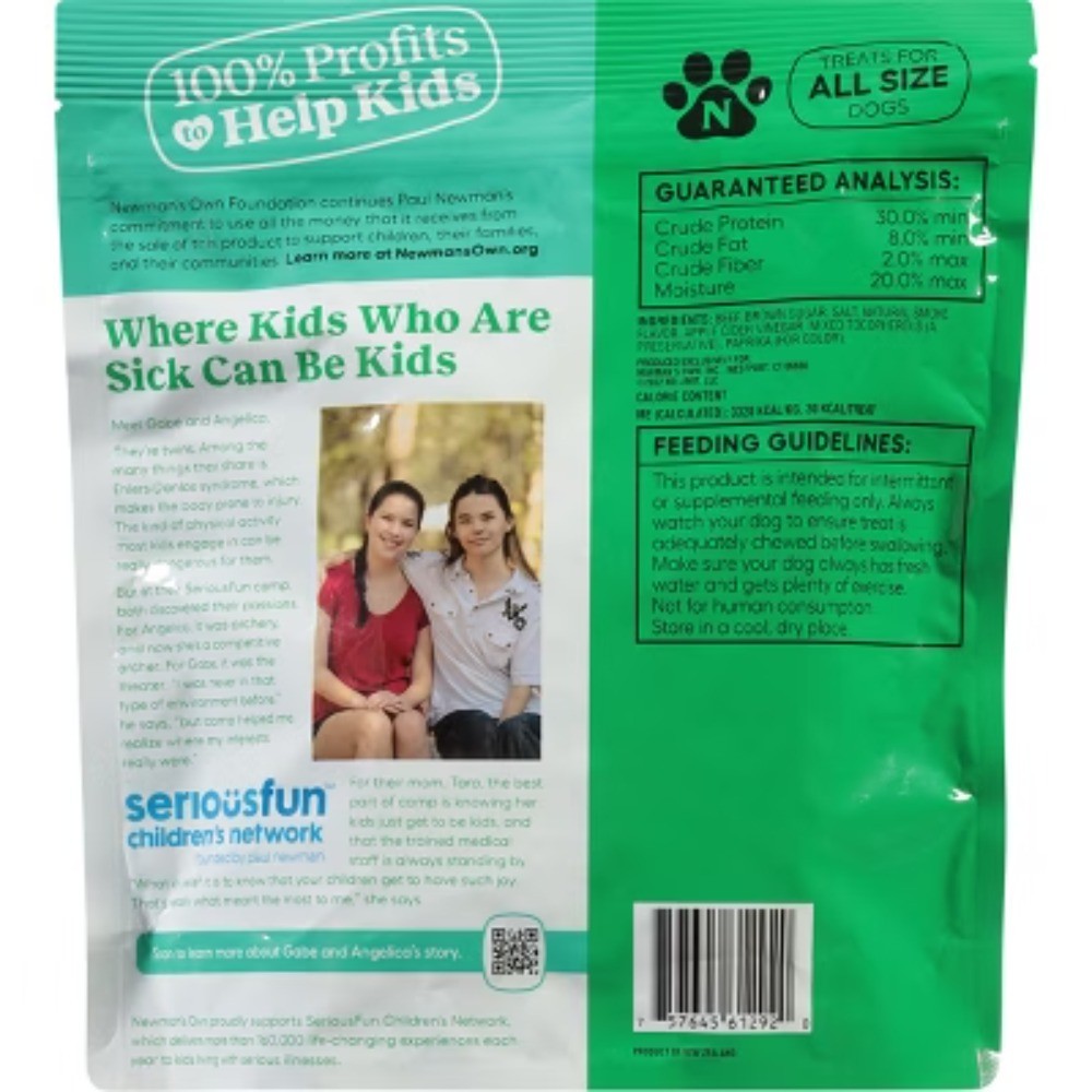 Newman's Own Beef Jerky Soft Dog Treats - 14oz