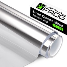 Glossy Chrome Mirror Craft Adhesive Vinyl Roll Chrome Mirror Silver Vinyl 30....