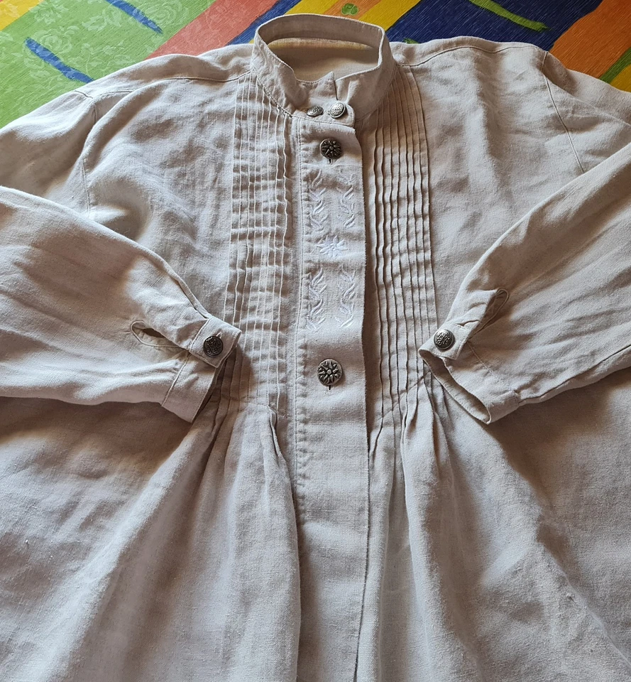 BLOUSE VINTAGE TRACHTEN OKTOBERFEST TYROL LINEN WOMEN TOP :SIZE US 18/EU 46 - Image 4 of 4