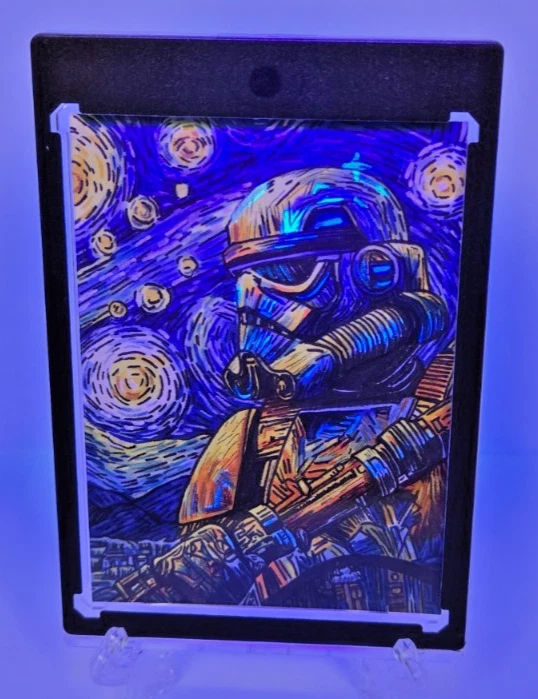 Star Wars Stormtrooper Van Gogh Starry Night - 1/1 Hand Drawn Sketch Card - Image 2 of 2