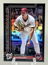 2025 Topps Series 2 #684 Mitchell Parker /10 - Black Holo Foil - Nationals