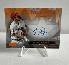 Mike Trout 2023 Topps Stadium Club Lone Star Signatures Angels Autograph 5/5