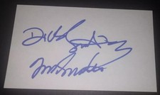 THE SMOTHERS BROTHERS - SIGNED 3x5 Index ( FOLK SINGERS ) - TOM & DICK W/PROOF THE SMOTHERS BROTHERS - SIGNED 3x5 Index ( FOLK SINGERS ) - TOM & DICK W/PROOF