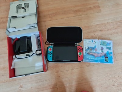 Nintendo Switch OLED-Modell HEG-001  Handheld-Spielekonsole Weiß + Animal Cross