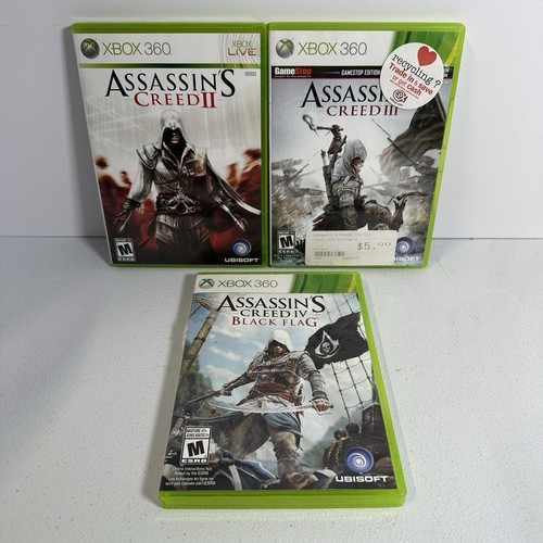 Lot De 3 Jeux Assassin's Creed I, II Et III - PlayStation 3 - État Comme Neuf