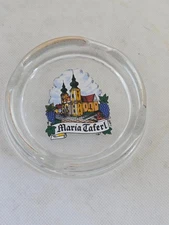 Ashtray-Vintage Maria Taferl Austria Souvenir Clear Glass