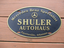 Vintage Mercedes-benz Shuler Dealership Showroom License Plate Fayetteville Ar