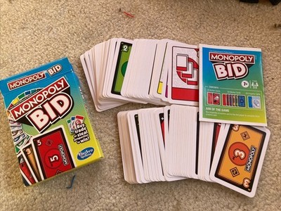 Monopoly Gebot Schnellspiel Kartenspiel 2-5 Spieler Familie Spaß Reisespiele