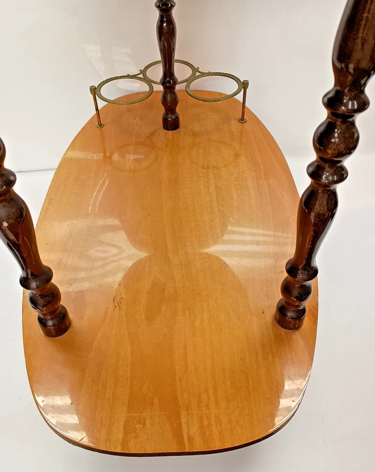 Carro de bar de latón de marquetería italiana de colección raro carro de bebidas - solo recogida local Foto 4 de 4