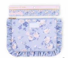 LoveShackFancy x Target - Yoobi Everblooming Rosettes Flat Zip Pencil Blue
