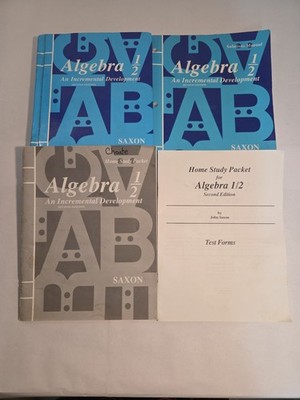 Saxon Algebra 1/2 2nd Edition Textbook, Solutions Manual, Home Study, Test Forms