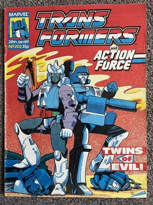 Marvel The Transformers & Action Force Comic No.199, 28th Jan,Good Condition
