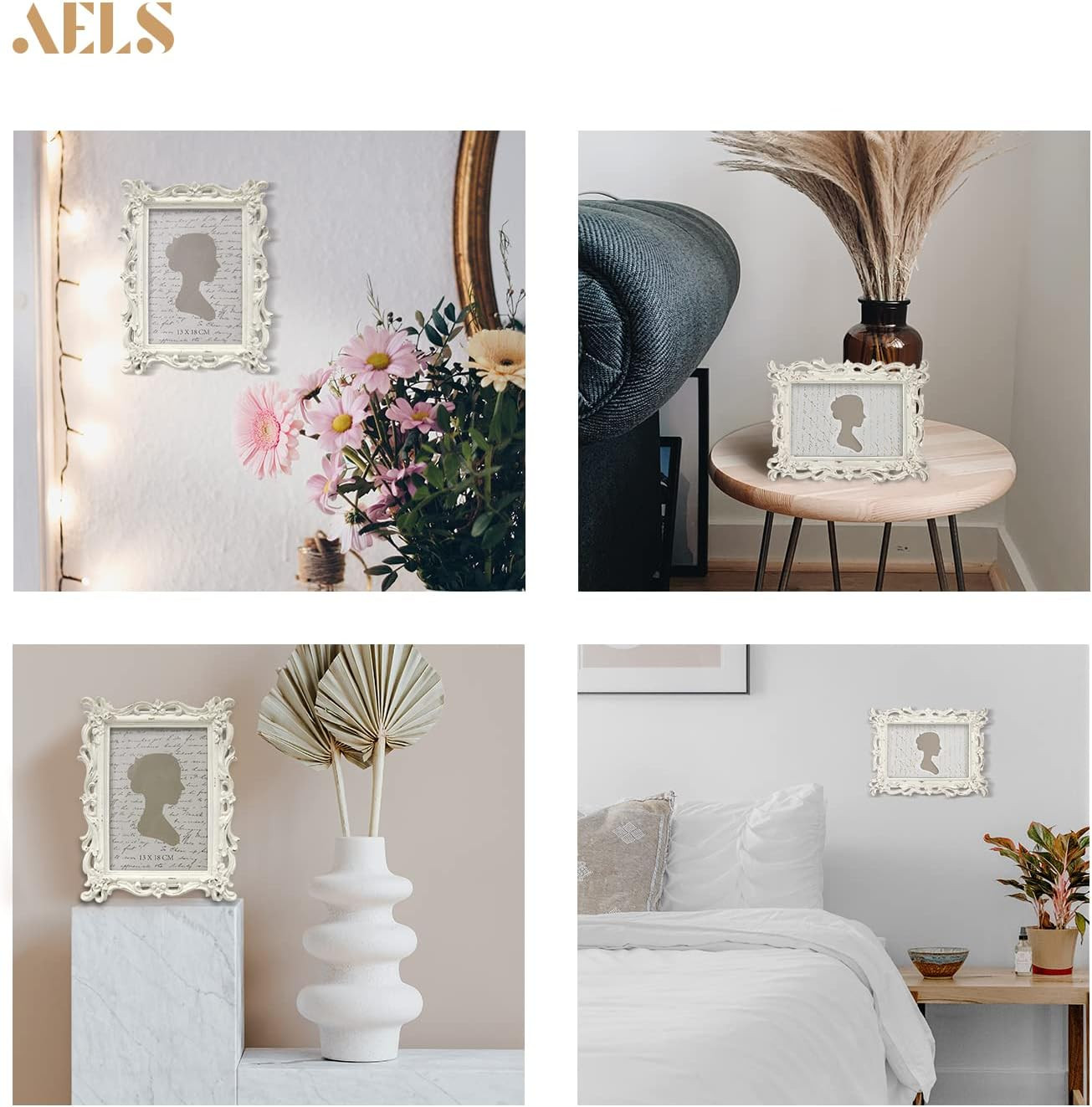 AELS 5X7 Inch Vintage Picture Frame, Elegant Antique Photo Frames with Glass Fro thumbnail 4