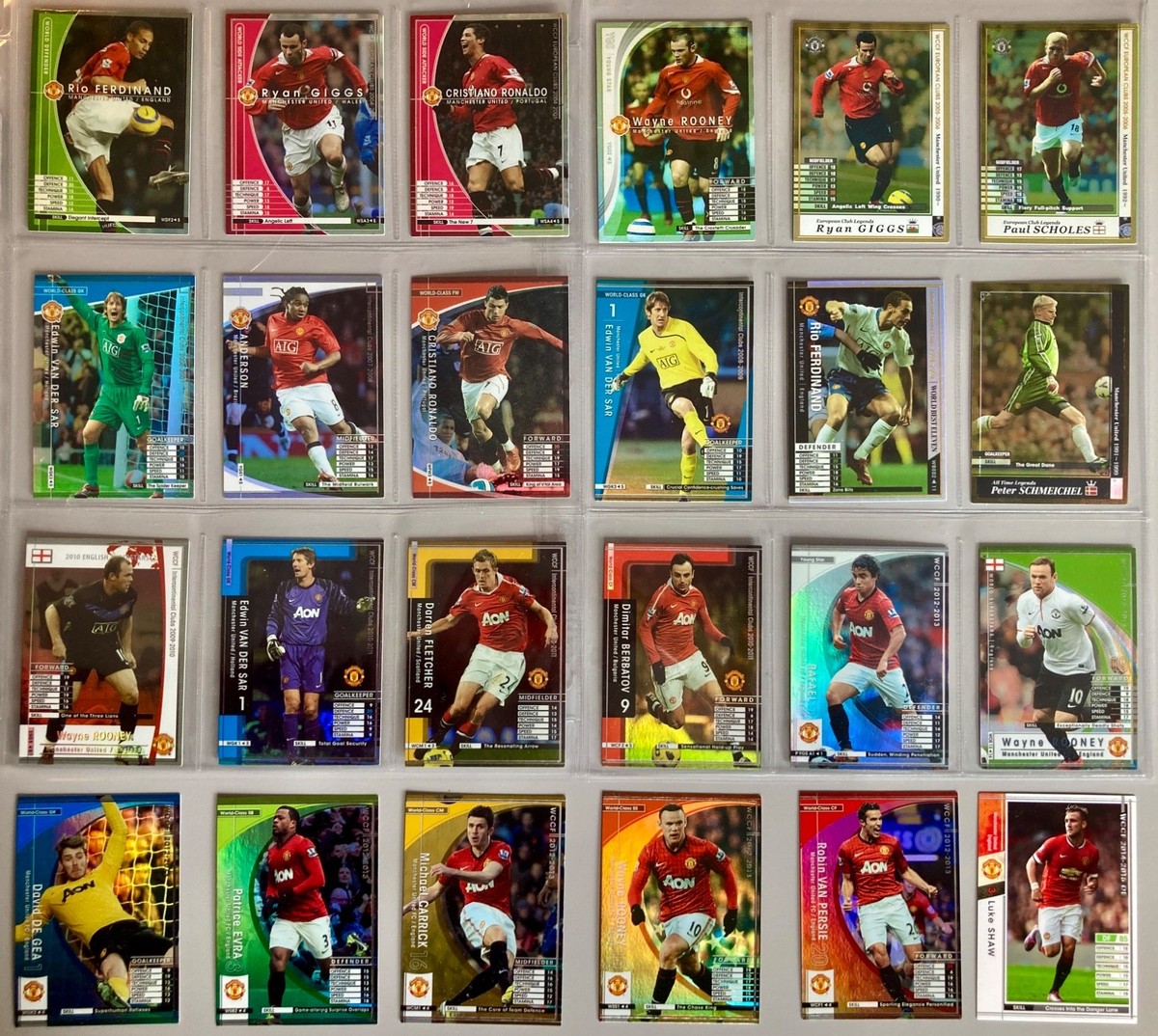 WCCF マンチェスター 2004-15 Panini SEGA WCCF Manchester United 24 stars card lot