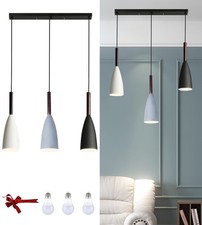 3 Lights Restaurant Pendant Lights Kit, Modern Industrial Metal Chandelier with