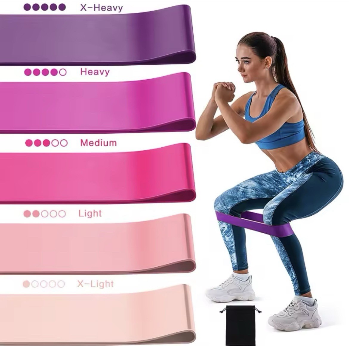 Resistence Bänder elastisches Yoga-Starter-Set für Po-Beine