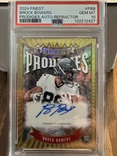 2024 Topps Finest - Prodigies Autographs Brock Bowers #P-BB (AU, RC) PSA Gem 10