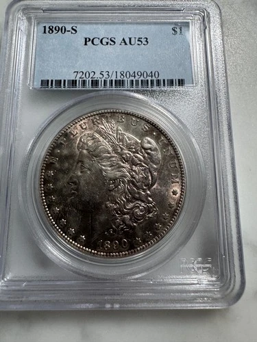 1890-S Morgan Silver Dollar PCGS Graded AU53