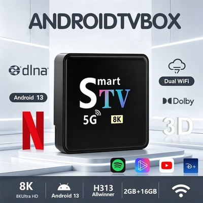M98-M9 Android 13 TV Box 8K Ultra HD WiFi6 2+16GB H313 Streaming Media Player