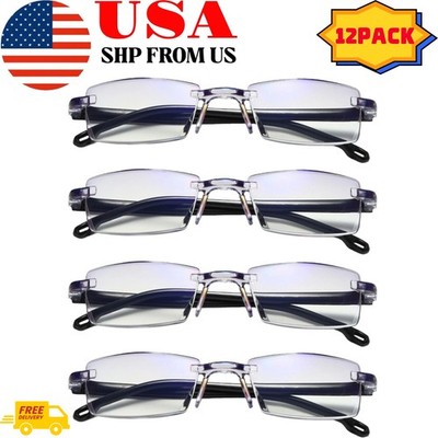 4/12x High Hardness Anti-blue Progressive Far & Near Dual Use Reading Glasses