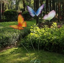 3Pcs Large Silk Butterfly Decorations,Big Butterfly Decoration with Standing...