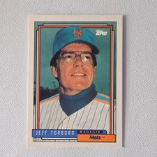 Topps 1992 Jeff Torborg #759 New York Mets Manager Baseball Card