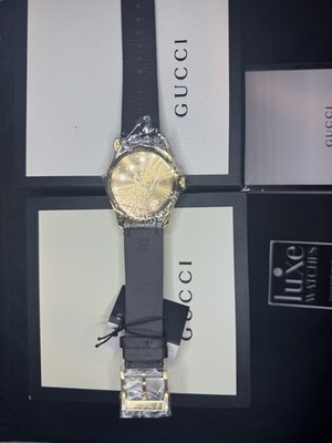Gucci G-timeless Supreme Canvas Yellow Gold Dial 38mm  display picture 2