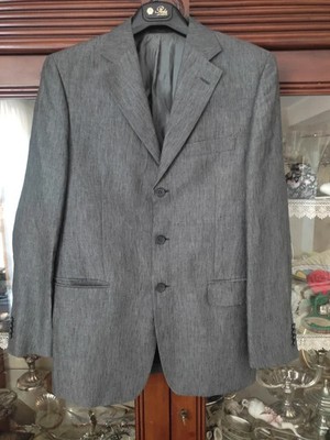 Conbipel Blazer Jacke 100% reines Leinen grau 48