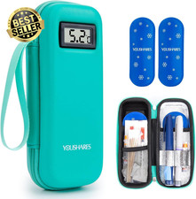 Insulin Cooler Travel Case, TSA Approved with 2 Ice Packs & Temperature Display