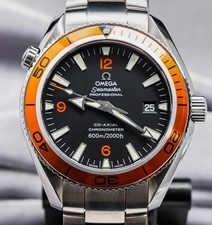 Omega Seamaster Planet Ocean 42mm Black & Orange Bezels Complete 600M 2201.51