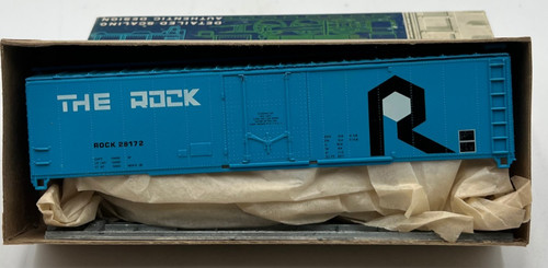 Roundhouse escala HO 1262 Rock Island 50’ Boxcar Kit The Rock Blue #28172 Nuevo en caja | Zustand: New