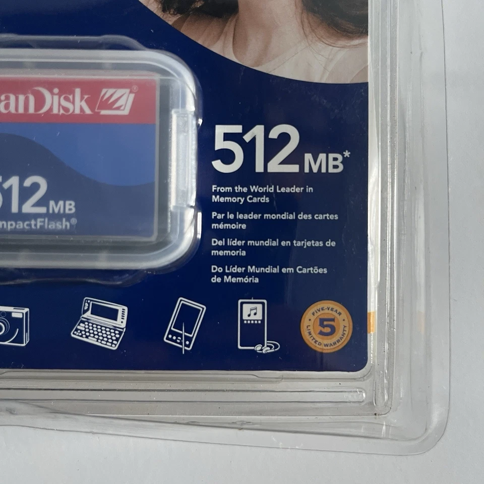 SanDisk 512 MB CompactFlash Memory Card (SDCFB-512-A10) - Image 2 of 4