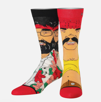 NWT Cheech and Chong Odd Sox Still Smokin Men's Size 6-13 Crew Socks Crew