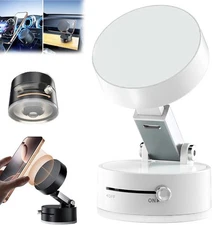 Vacuum Suction Magnetic Phone Holder, 360° Rotatable Double-Sided Suction C