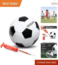 Black and White Soccer Ball Size 3 4 5 with Pump 1 or 6 Pack Composite