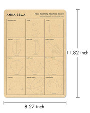 Reusable Face Paint Practice Board 7Pcs Painting Sheet with Various Patterns One