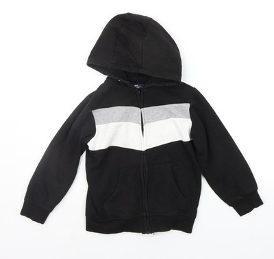 Matalan Mädchen schwarzer Hoodie mit durchgehendem Reißverschluss Größe 6 Jahre