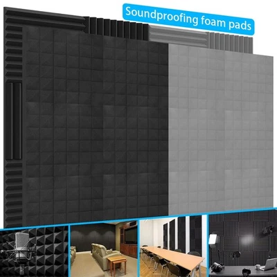 SANHESHUN 12 Stk. Akustikschaumstoff AKUSTIK SELBSTKLEBEND hemmend Absorber Schaumstoff DE