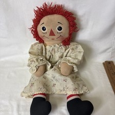 Vintage Raggedy Ann Floral Dress Stuffed Knickerbocker (16 in)