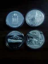 All 5 2010 America the Beautiful 5 oz Silver Coin Set 25 ounce of silver.