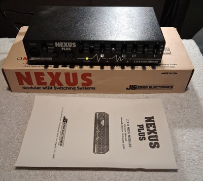 JL Cooper Nexus Plus 2x8 Midi Merger,Powers On,No Cord,Parts/Repair Only