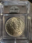 1887 Philadelphia Mint Silver Morgan Dollar MS61