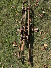 Antique Hand Crank Railroad Track Drill