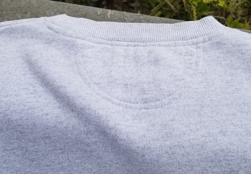 SWEATSHIRT~GIRLS~CAPE COD~LIGHT HEATHER GRAY PINK WHITE~CUFFYS~SIZE COTTON BLEND - Picture 5 of 5