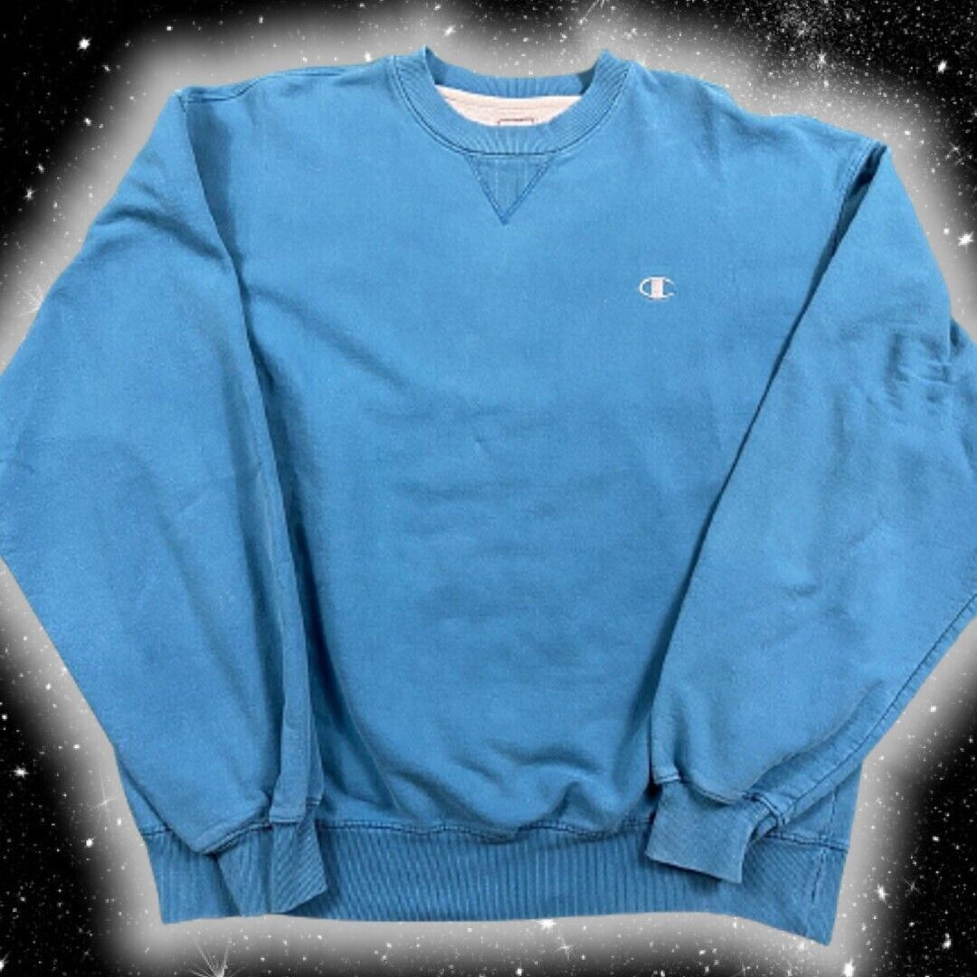 Vintage Champion Crew Neck Sweatshirt Mens Blue Large L Vintage Champion Crew Neck Sweatshirt Mens Blue Large L