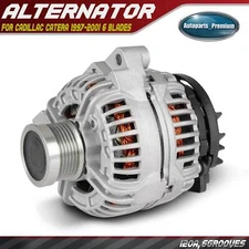 Alternator for Volvo	S40 00-03 V40 00-03 L4 1.9L 120 A/12 V CCW 6-Groove Pulley