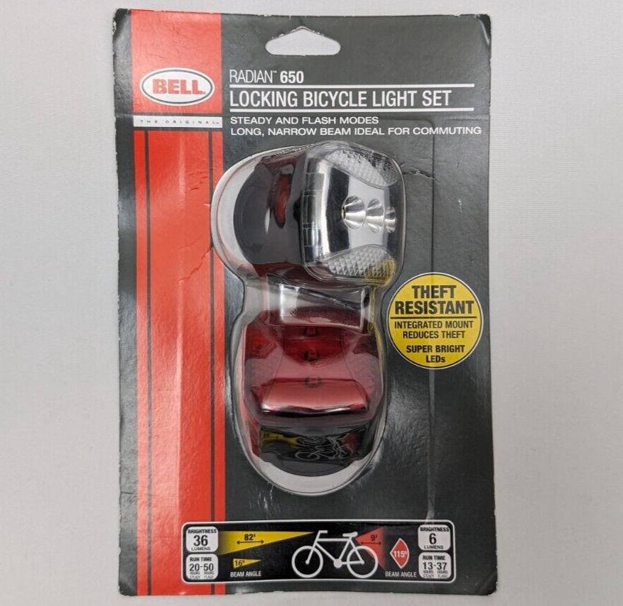 Bell Radian 650 Locking Bicycle Light Set LED Headlight Taillight eBay