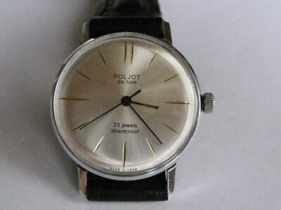 Vintage Poljot de luxe ultra slim  wristwatch 23j Soviet watch